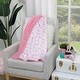 preview thumbnail 3 of 2, Disney Minnie Mouse White, Pink, and Aqua Rainbow and Hearts Super Soft Velboa with Sherpa Back Baby Blanket