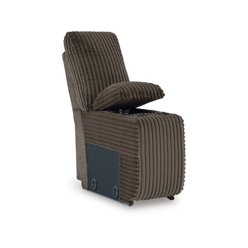 Signature Design by Ashley Top Tier Dark Brown 4-Piece Reclining Sectional with Chaise - 143" W x 74" D x 41" H