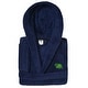 preview thumbnail 15 of 17, Sweet Kids 100% Polyester SUPER PLUSH Double Brushed Hooded Bathrobe - TURTLE Navy - L