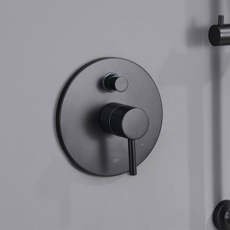 Luxier SS-D02 24 in. Wall Bar Shower Faucet Kit with Valve