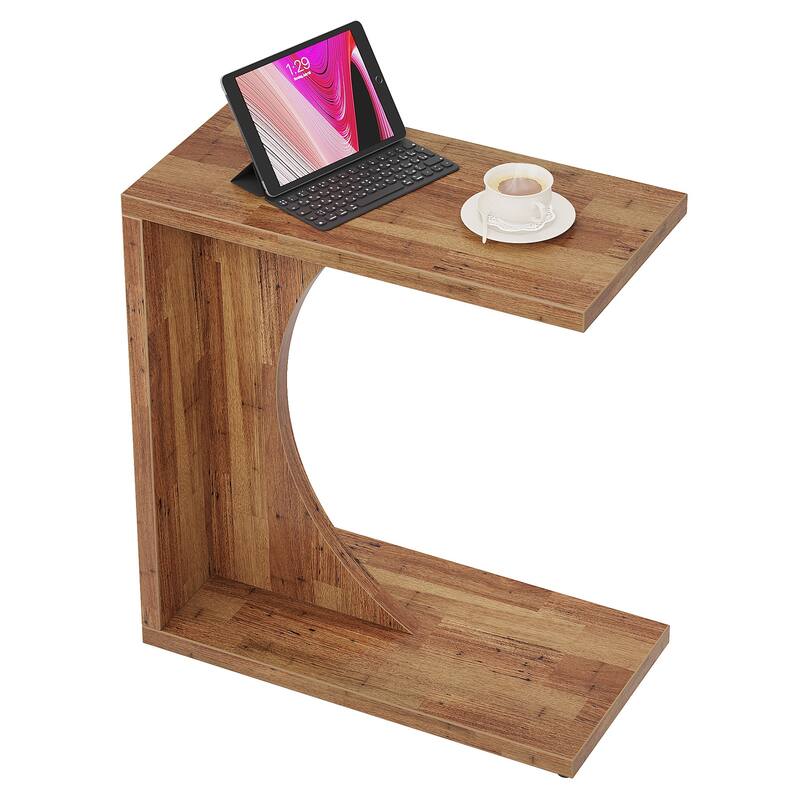 C-Shaped End Table, Sofa Side Table, Living Room Bedroom C Table Accent Side Table