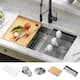 KRAUS Kore Workstation Undermount Stainless Steel Kitchen Sink - 32" L x 19" W x 5.5" D (sink KWU110-32/5.5) - Stainless Steel