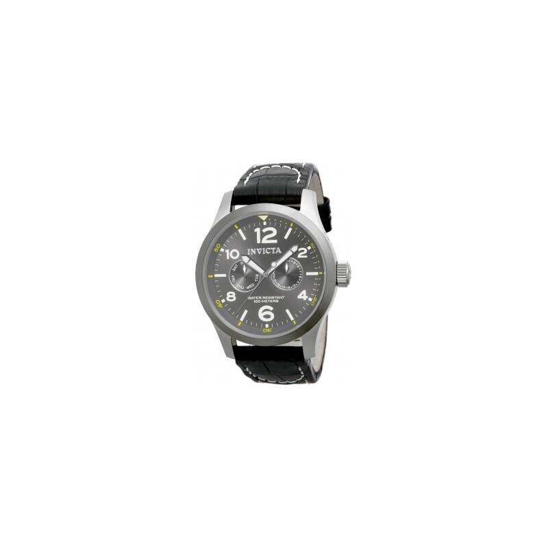 Invicta Men's 14142 I-Force Quartz 3 Hand Charcoal Dial Watch - Grey