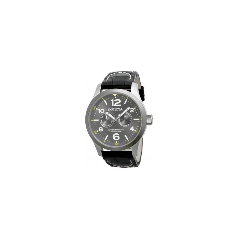 Invicta Men's 14142 I-Force Quartz 3 Hand Charcoal Dial Watch - Grey