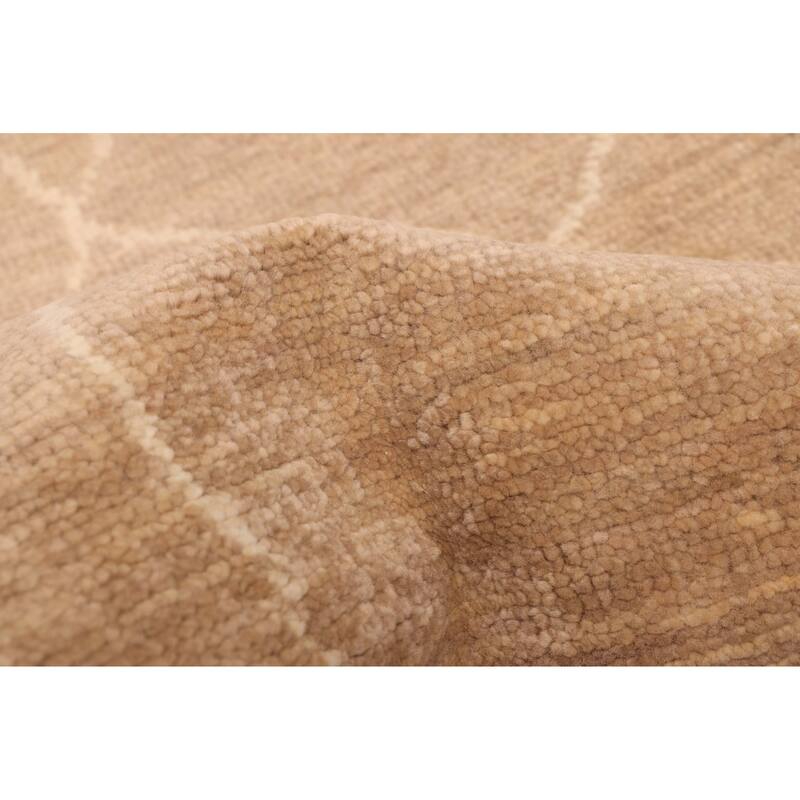 ECARPETGALLERY Hand-knotted Mystique Tan Wool Rug - 3'0 x 10'1