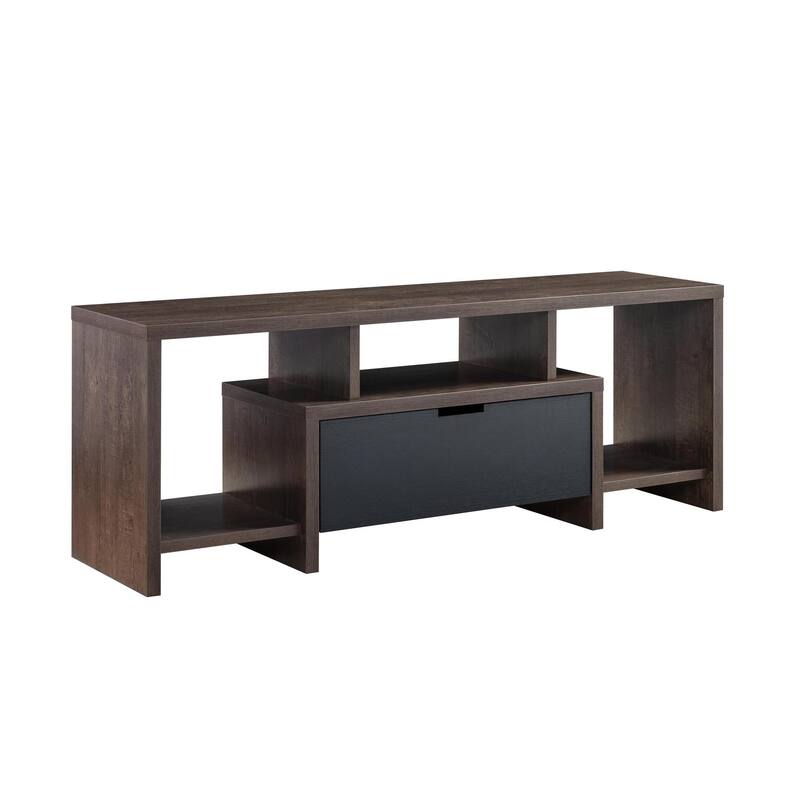 TV Stand with 1 Drawer and 3 Open Shelves