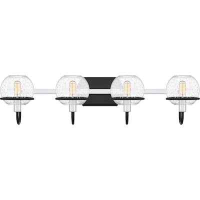 Phoenix 4-Light Matte Black Vanity Light - Matte Black - 30.75