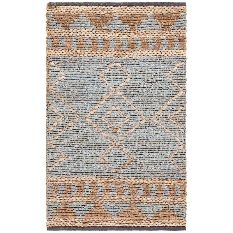 SAFAVIEH Handmade Kilim Finella Moroccan Rug - 3' x 5' - Natural/Blue