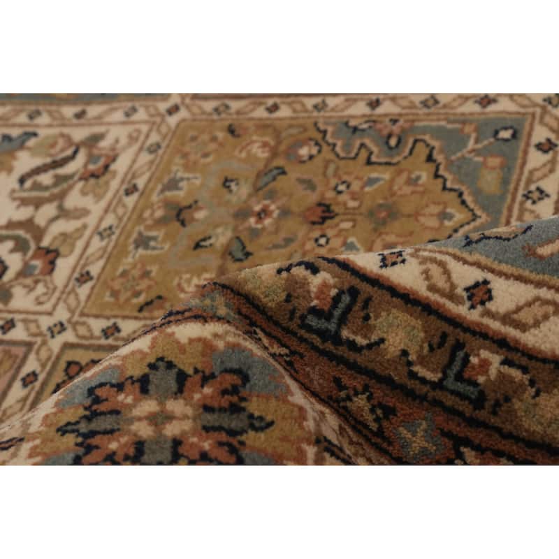 ECARPETGALLERY Hand-knotted Royal Sarough Cream Wool Rug - 5'5 x 7'10