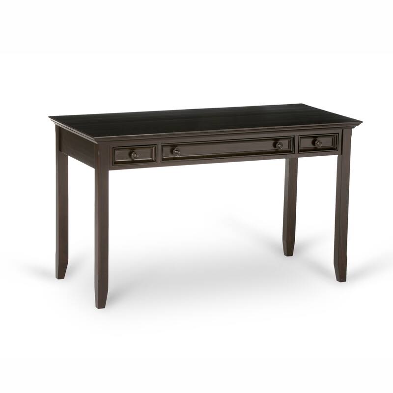 WYNDENHALL Halifax SOLID WOOD Transitional 54 inch Wide Desk in Hickory Brown