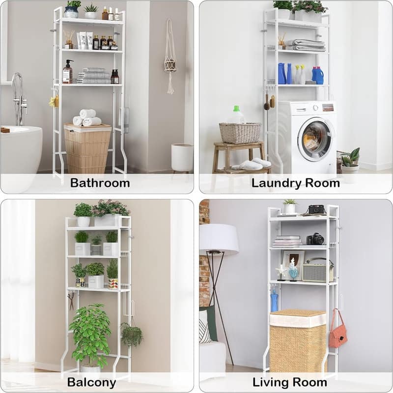 Over The Toilet Storage - 11"D x 25.6"W x 63.6"H