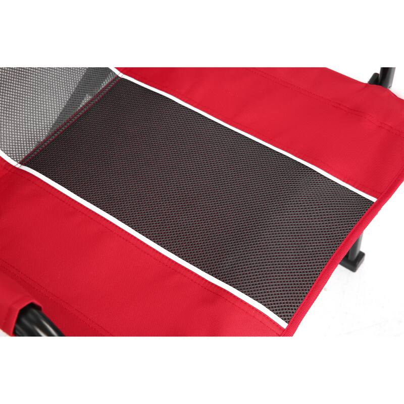 Outdoor Freestyle Rocker Camping Chair Portable Folding Rocking Chair with Armrests, Drink Holder & Comfortable Backrest
