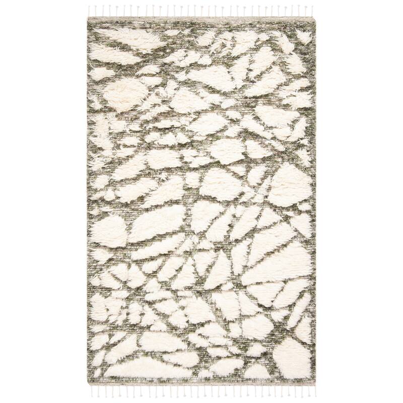 SAFAVIEH Hand-Knotted Manhattan Severine Wool Tassel Rug