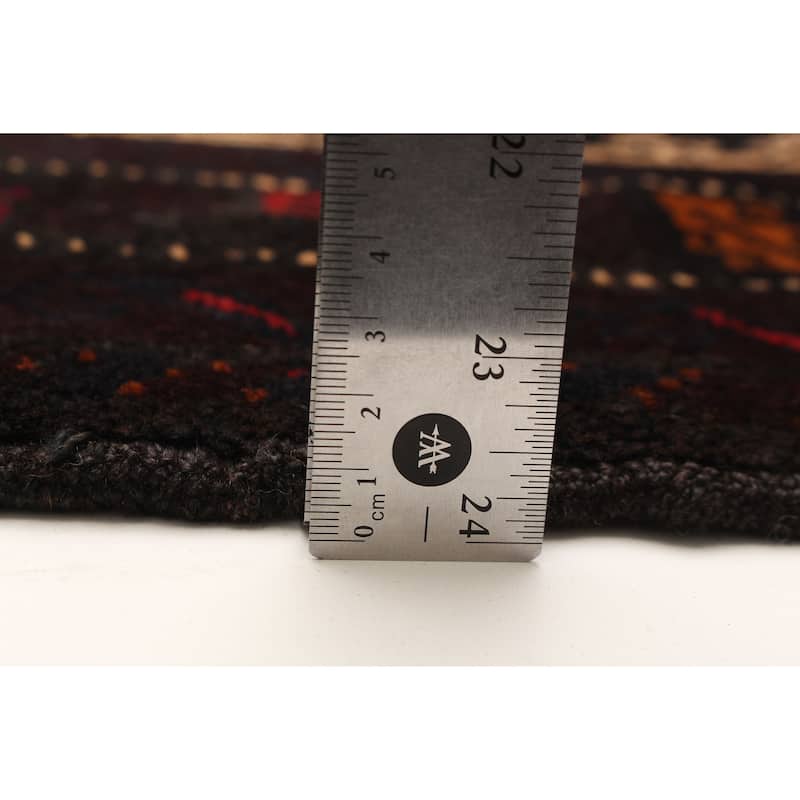 ECARPETGALLERY Hand-knotted Baluch Black Wool Rug - 3'10 x 6'4