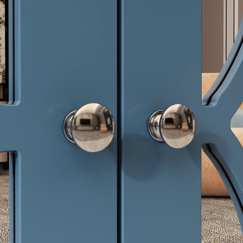 Timechee 55.1'' Accent Storage Cabinet Mirror Sideboard Buffet Cabinet