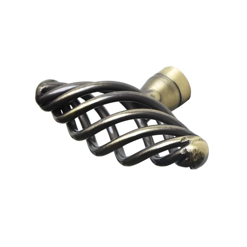 Utopia Alley Aire Cabinet Ring Pull Knob - Vintage Cabinet Hardware with Hand Finished Antique Brass, Pull Knobs 2.4"