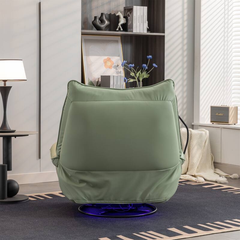 Swivel Power Recliner Chair with USB Port and Atmosphere Lamp