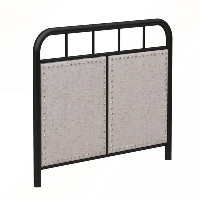Twin Size Linen Upholstered Platform Metal Bed Frame