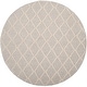 preview thumbnail 29 of 43, SAFAVIEH Handmade Natura Qiong Wool/ Viscose Trellis Rug 6' Round - Silver/Ivory - Round