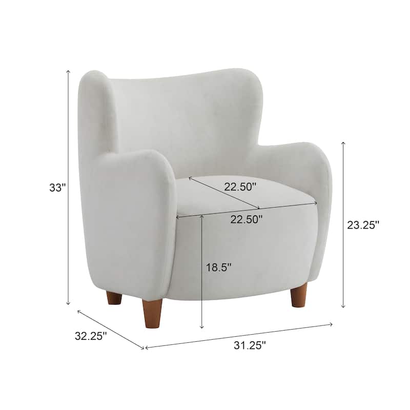 Bacho Fabric Wingback Accent Chair by Christopher Knight Home