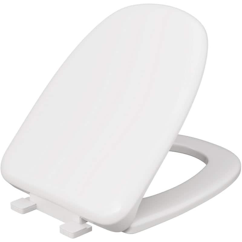 Jones Stephens C1050S00 White Deluxe Plastic Toilet Seat, Square - White