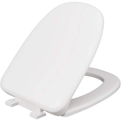 Jones Stephens C1050S00 White Deluxe Plastic Toilet Seat, Square