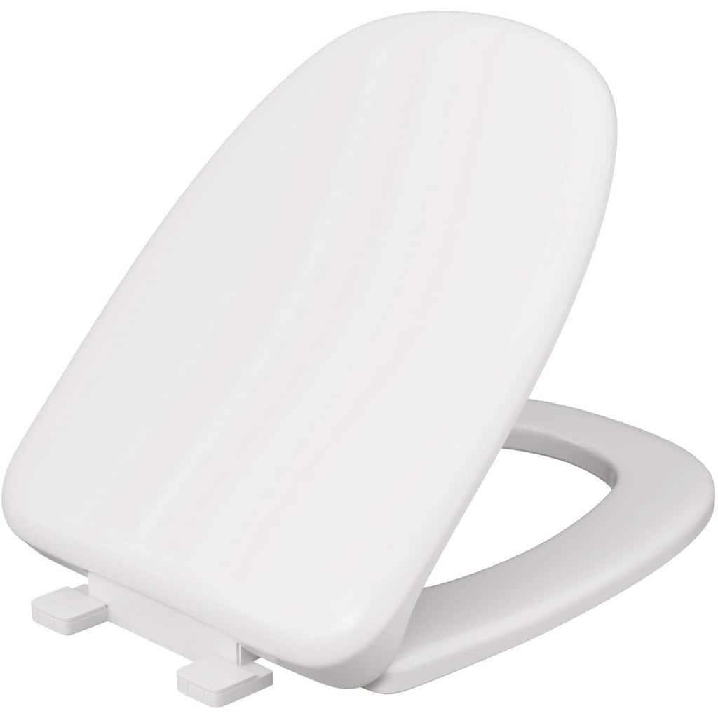 Jones Stephens C1050S00 White Deluxe Plastic Toilet Seat, Square