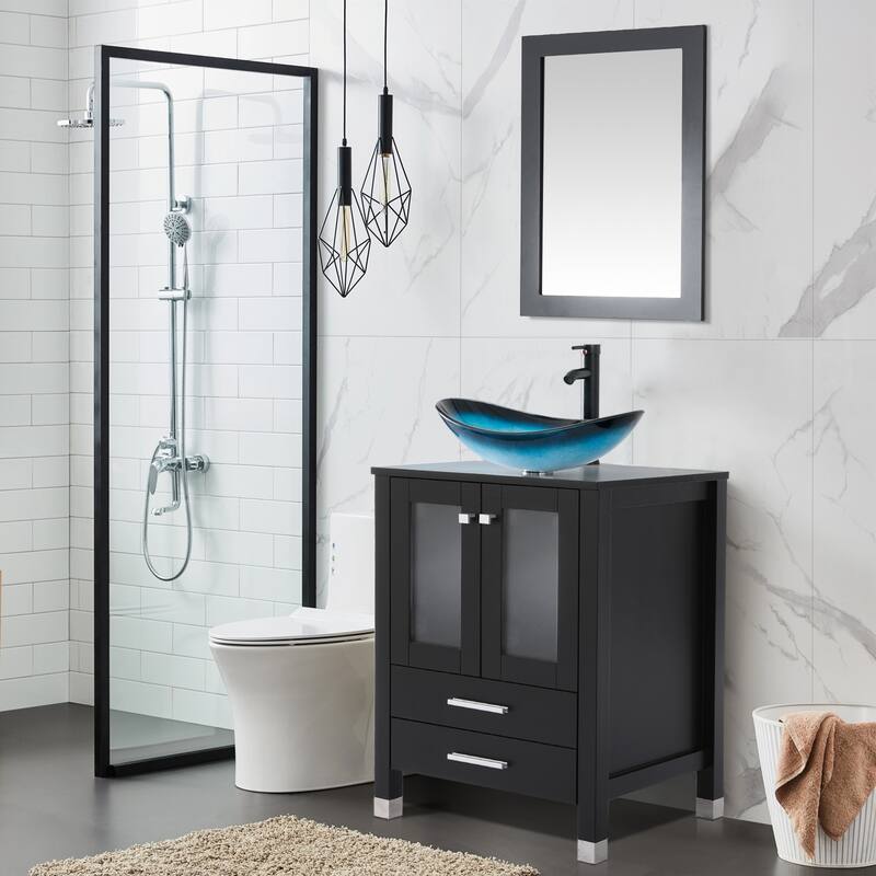 24" Bathroom Vanity with Sink Set Storage Cabinet Combo
