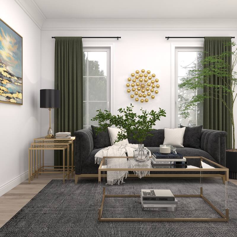 Gold Metal Starburst Home Wall Decor with Orb Detailing