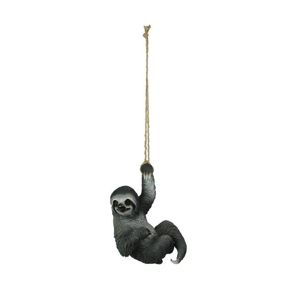 Sloth Ringing Bell Delightful Three-Toed Sloth Hand-Painted Hanging Statue With Rope - 11. ...