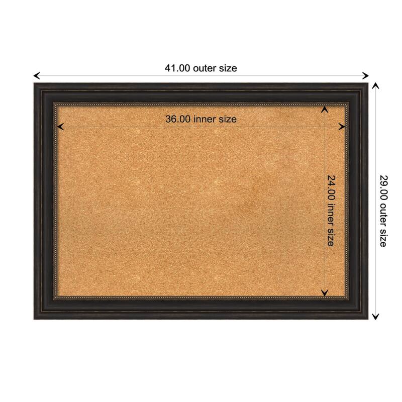 Accent Bronze Framed Cork Bulletin Memo Board