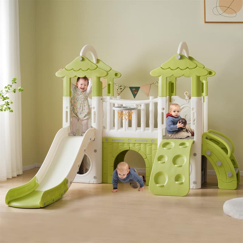 8-1 Toddler Climber and Slide Set - Green