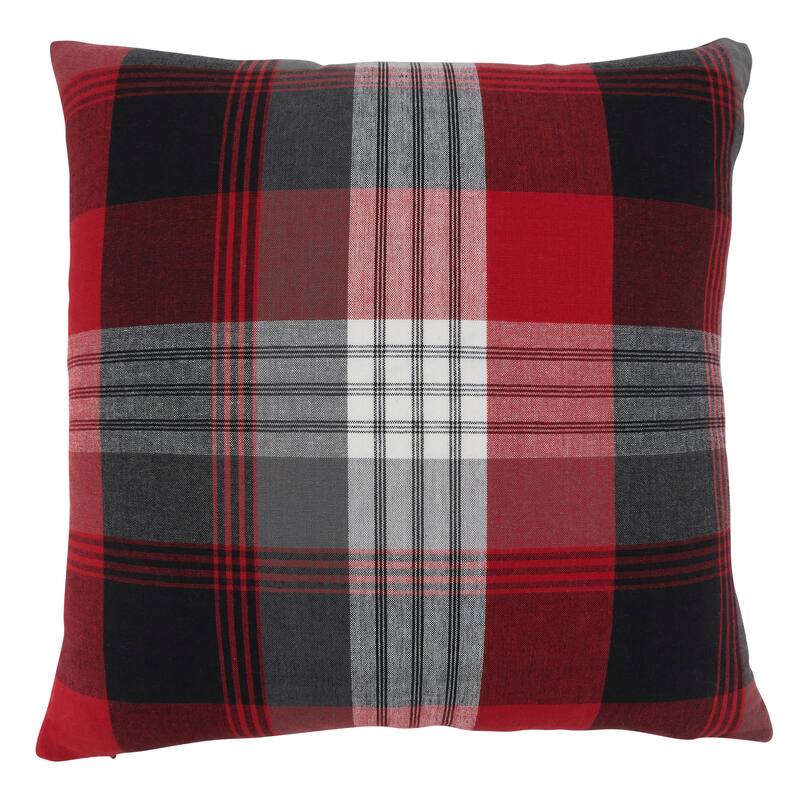Throw Pillow With Plaid Design