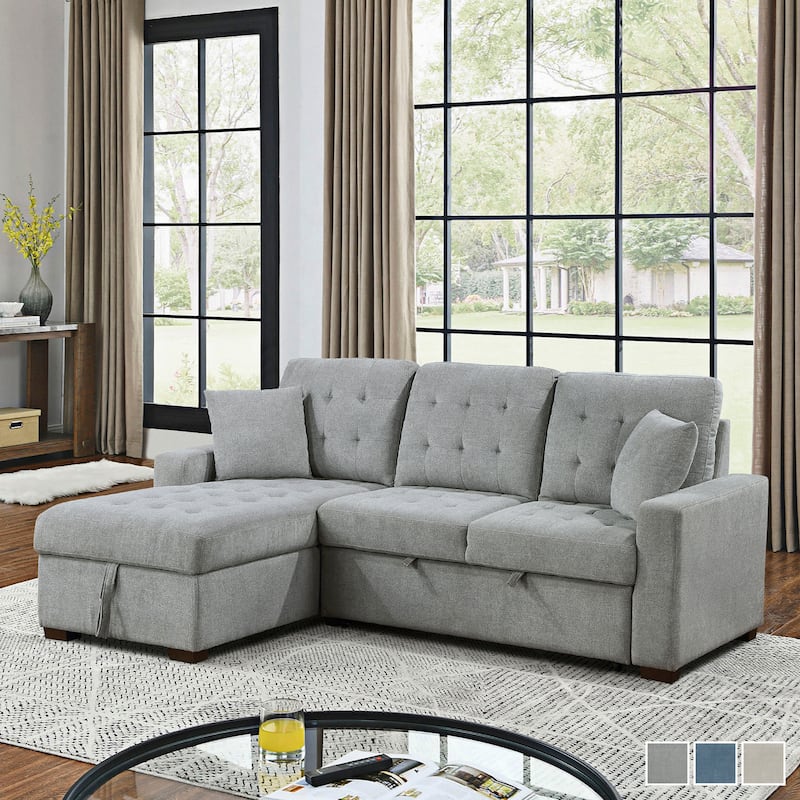 Almeria 2-Piece Sectional Sofa with Pull-out Bed and Left Chaise