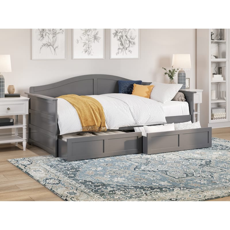 AFI Acadia Twin Size Daybed with Storage Drawers - Grey