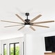 preview thumbnail 94 of 128, Sofucor 52/66/72/76/84Inch Large Ceiling Fan with Dimmable LED Light ,Remote&APP Control,8 Blades for Large Living Room,Porch 76 Inch - Black and Solid wood Blades
