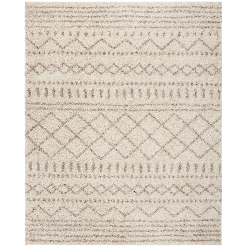 SAFAVIEH Arizona Shag Eloise 1.2-inch Thick Rug - Ivory/Beige - 5' 1" x 7' 6"