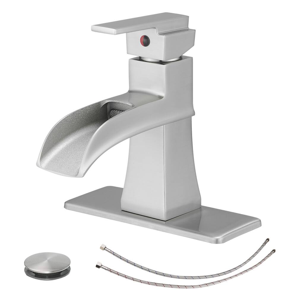Topcraft Single Handle Waterfall Bathroom Faucet with Baseplate