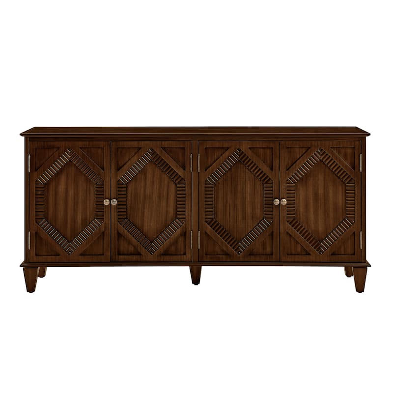 65.2"Sideboard Buffet Cabinet with Storage,Symmetrical Geometric Accent Storage Cabinet,Large Console Table
