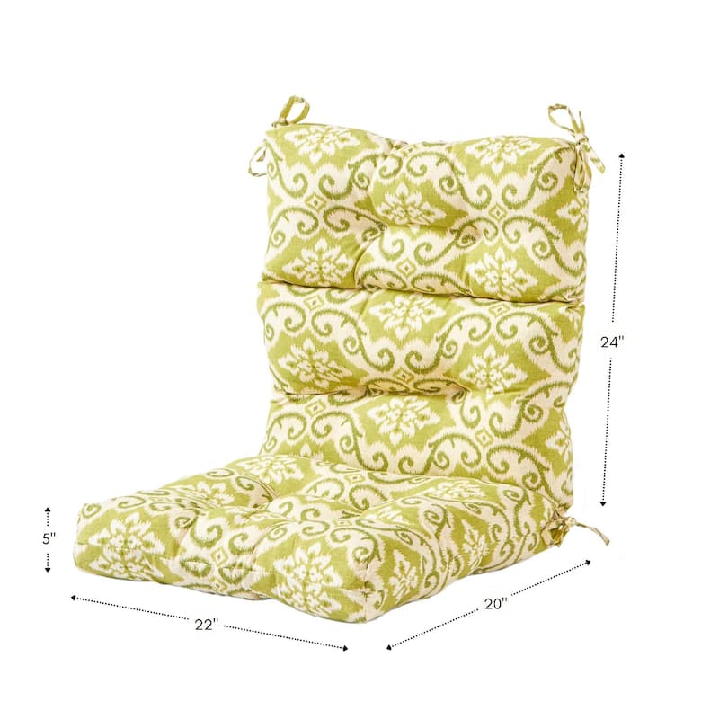 Shoreham Ikat 44x22-inch Outdoor High-back Chair Cushion (Cushion Only)