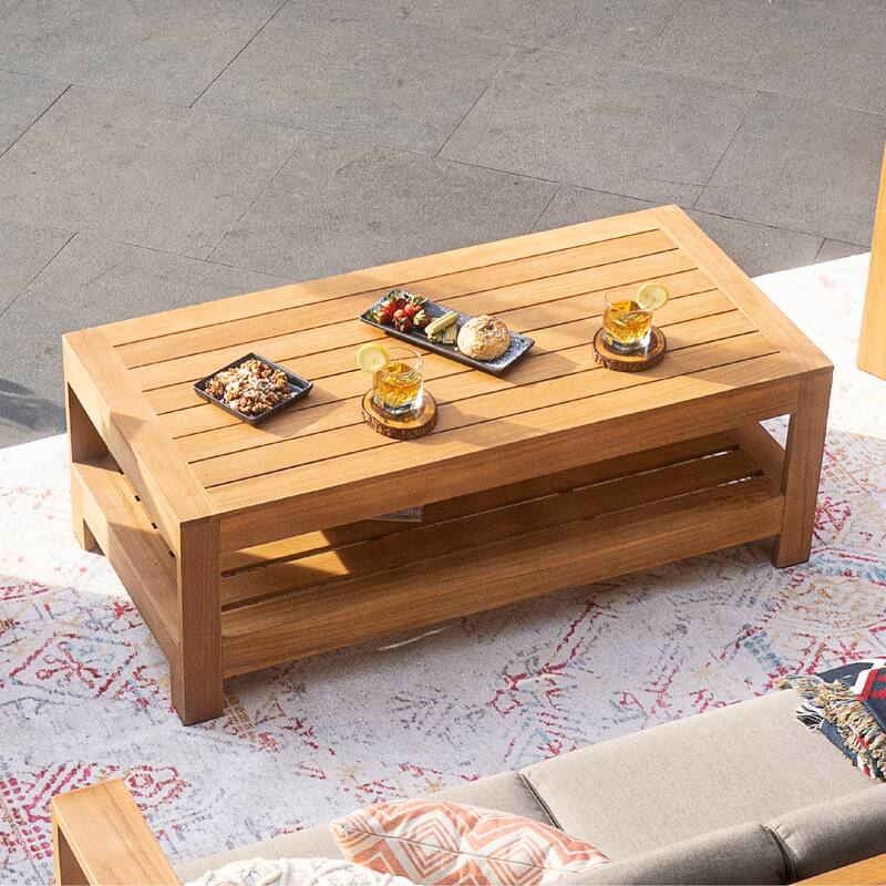 Cambridge Casual Logan Teak Outdoor Patio Coffee Table