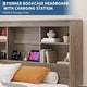 preview thumbnail 11 of 15, Bed Frame with High Storage Bookcase Headboard, 4 Storage Drawers, Built In Charging Station