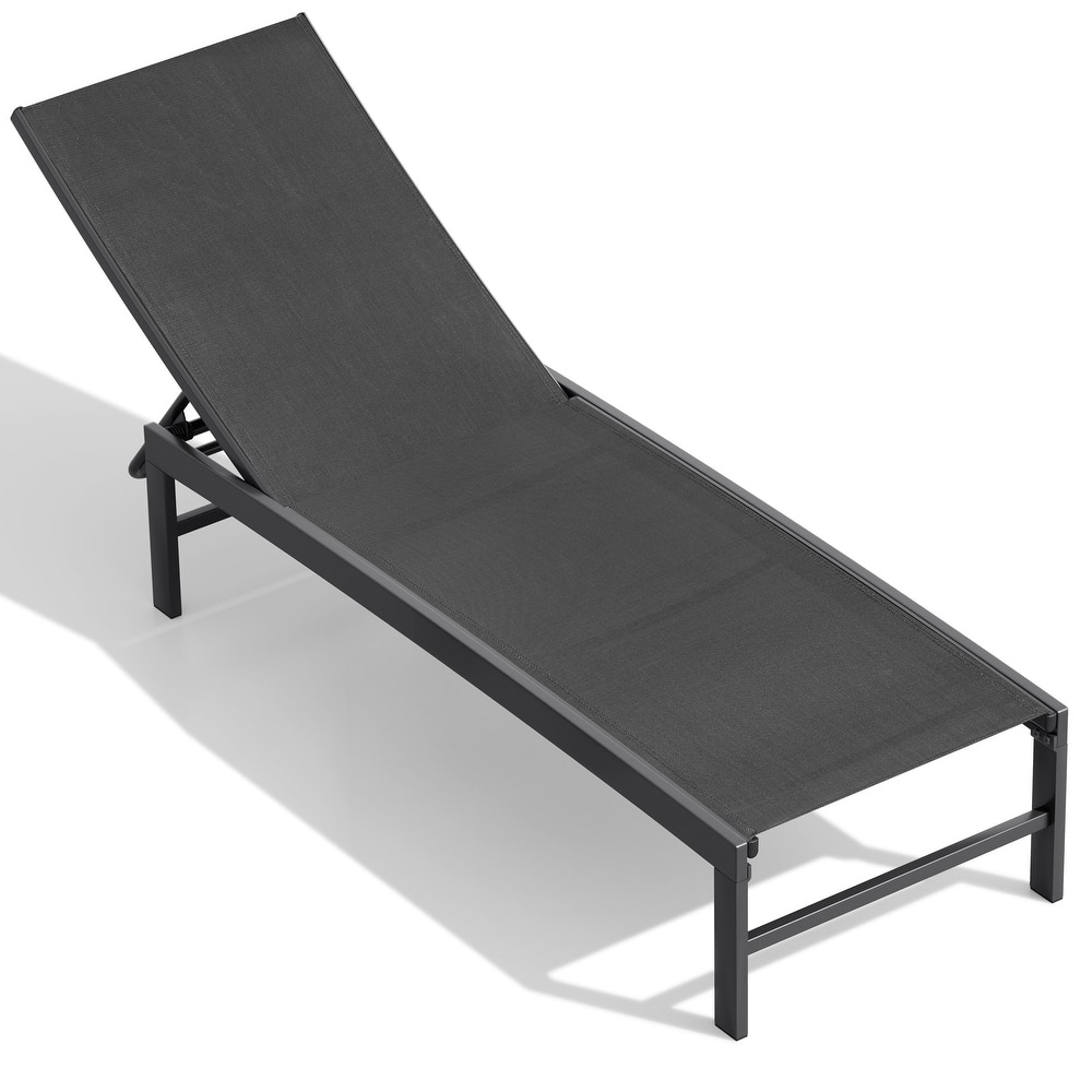 Crestlive Products Outdoor Patio Adjustable Chaise Lounge Chairs