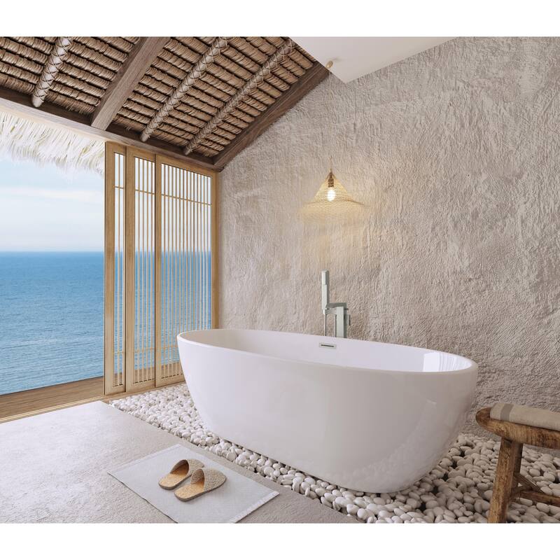 Adler Soaking Bathtub in Glossy White