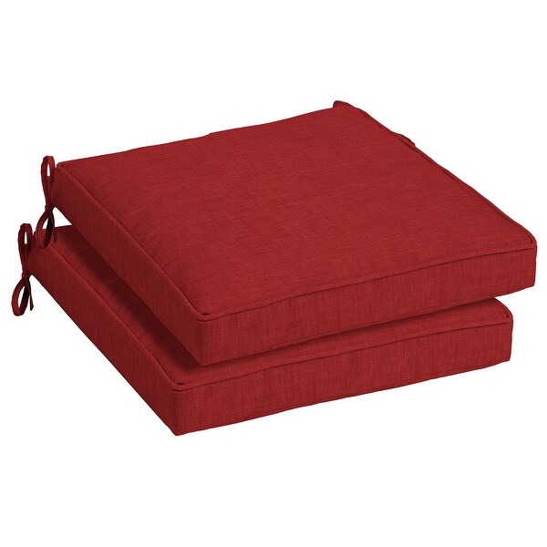 Arden Selections Ruby Leala Texture Outdoor Seat Cushion (2-Pac - 21 in L x 21 in W x 5 in H. Opens flyout.