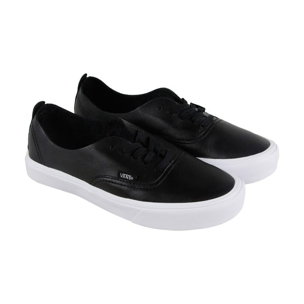 Shop Vans Authentic Deacon Womens Black Leather Lace Up Sneakers Shoes Overstock 19571115