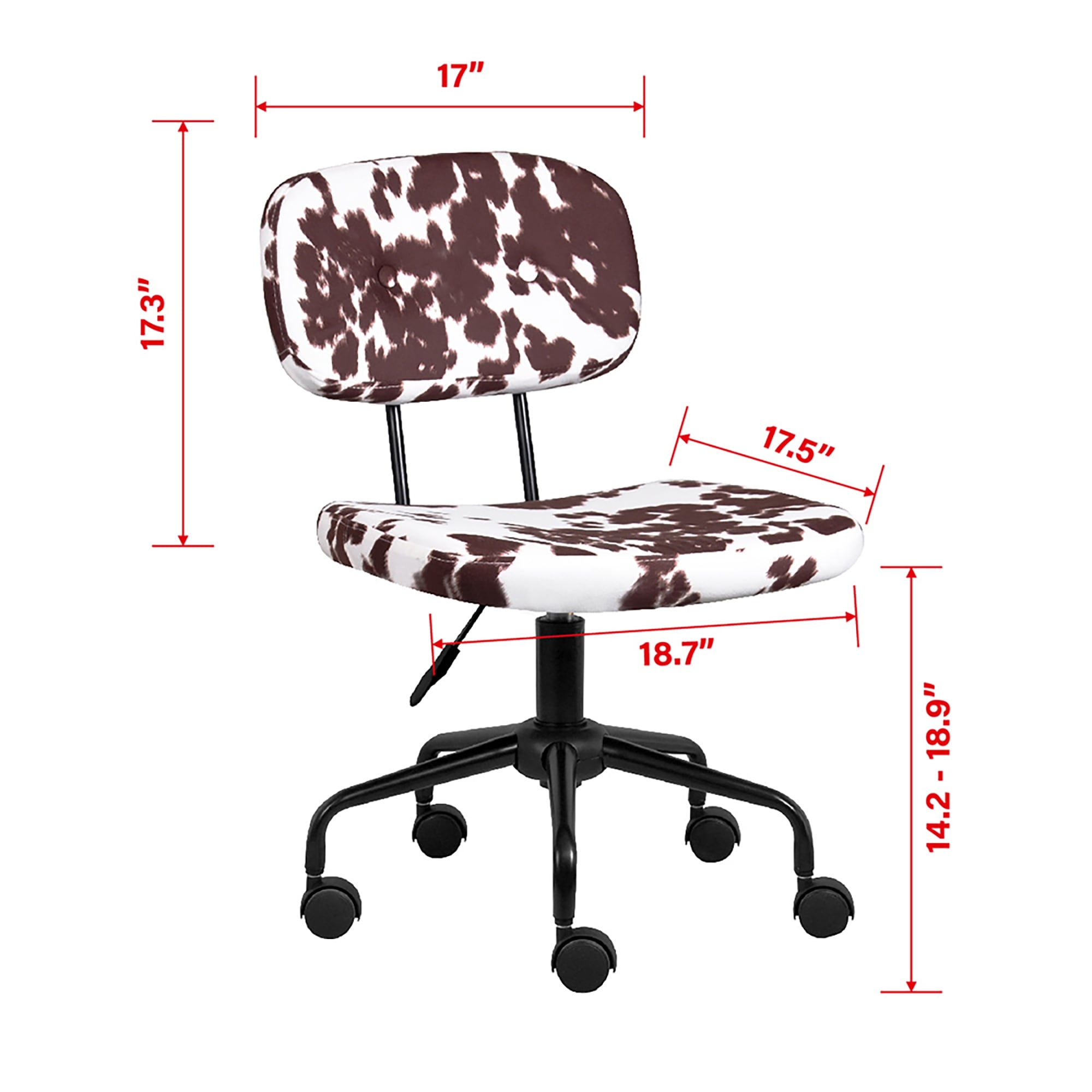 Cow print deals vanity chair
