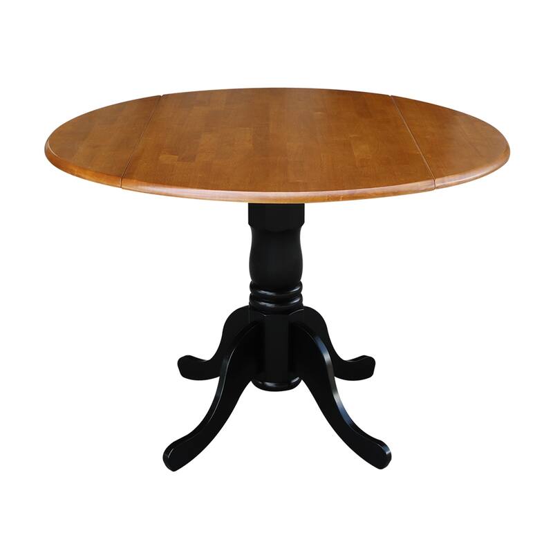 42 in. Drop Leaf Dining Table with Splat Back Chairs - Dining Set