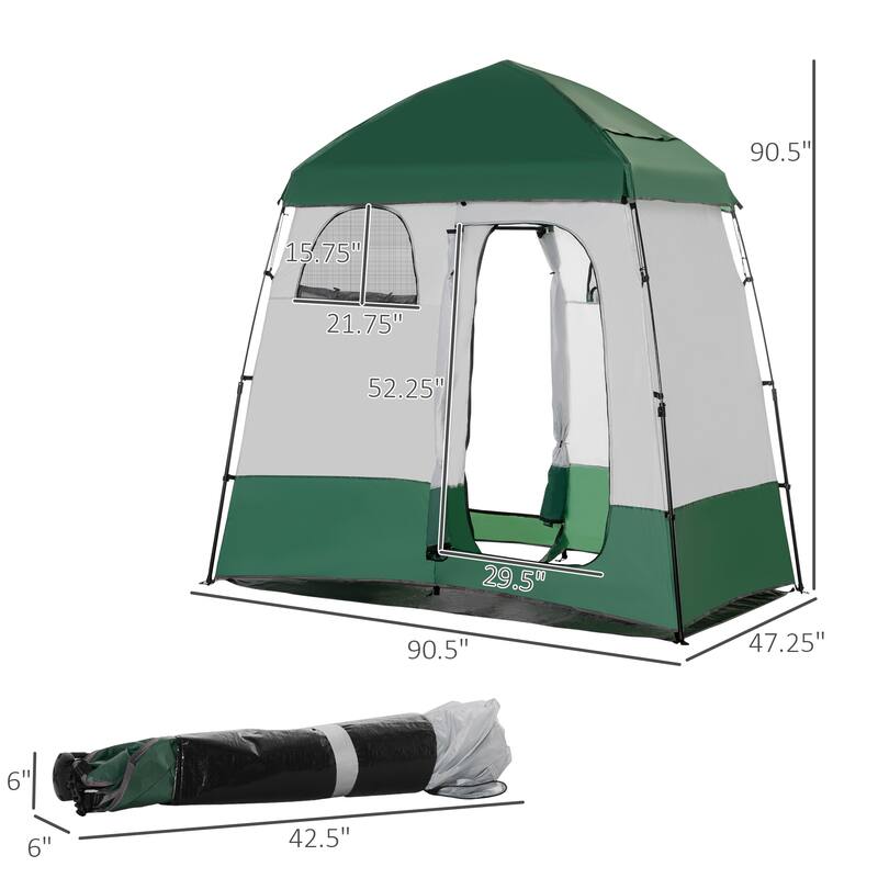 Outsunny Shower Tent, Privacy Shelter for Camping, Dressing Changing Room, Portable Instant Outdoor Shower Tent