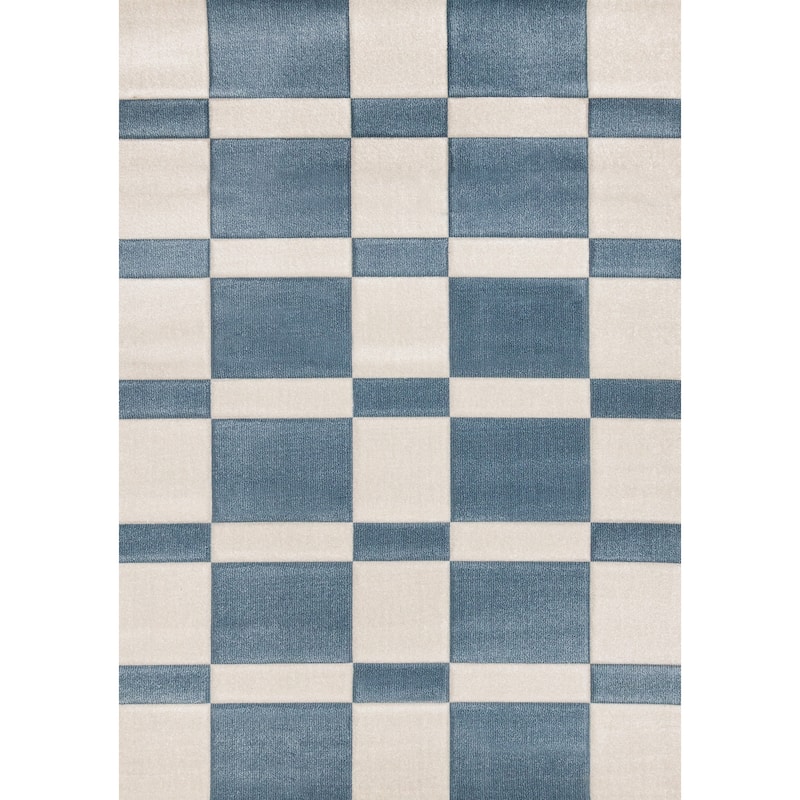 HomeRoots Geometric Modern Rectangle Area Rug - 5' X 8'